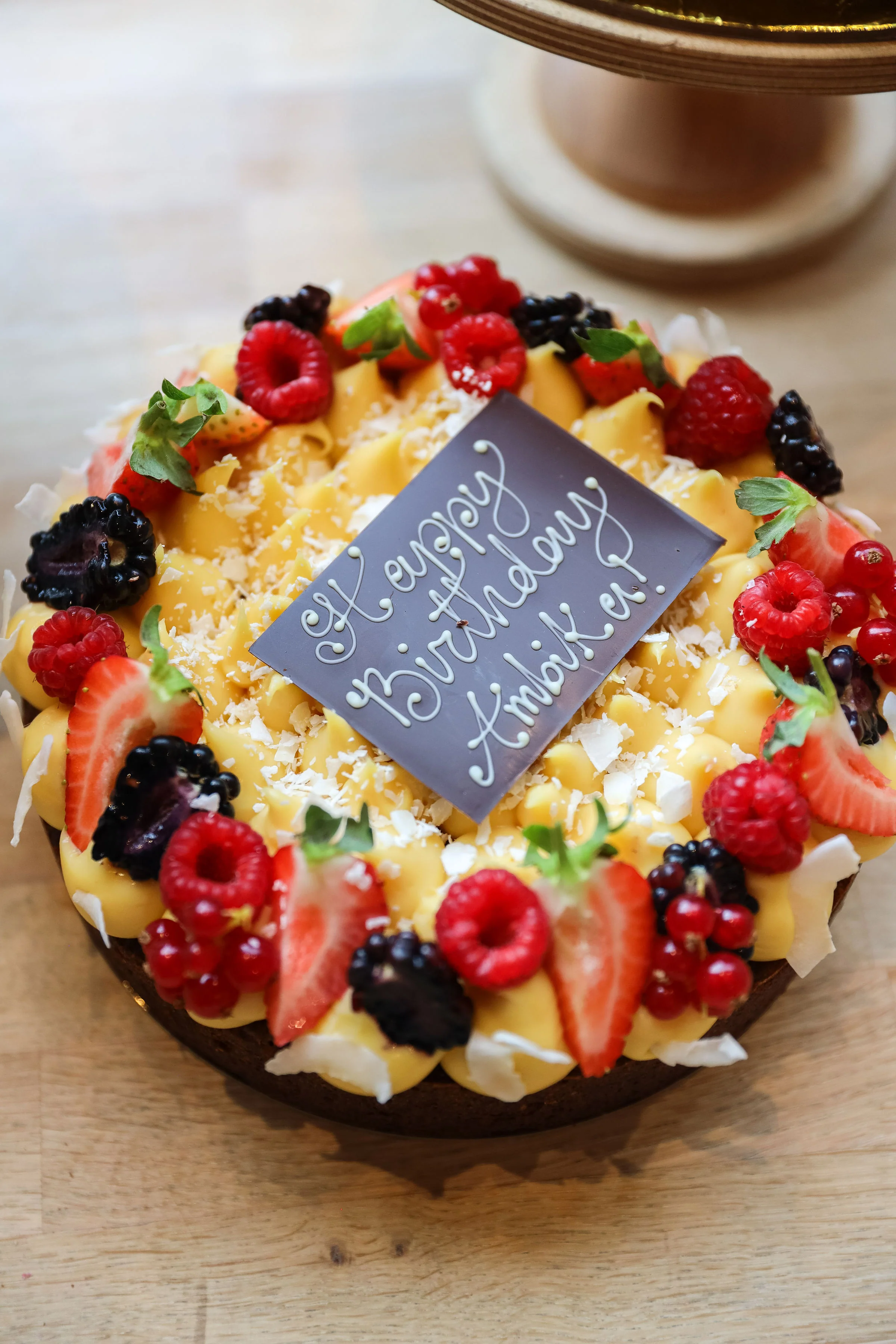 Coconut & Almond Cake with Passion Fruit Curd (GF) - Image 3